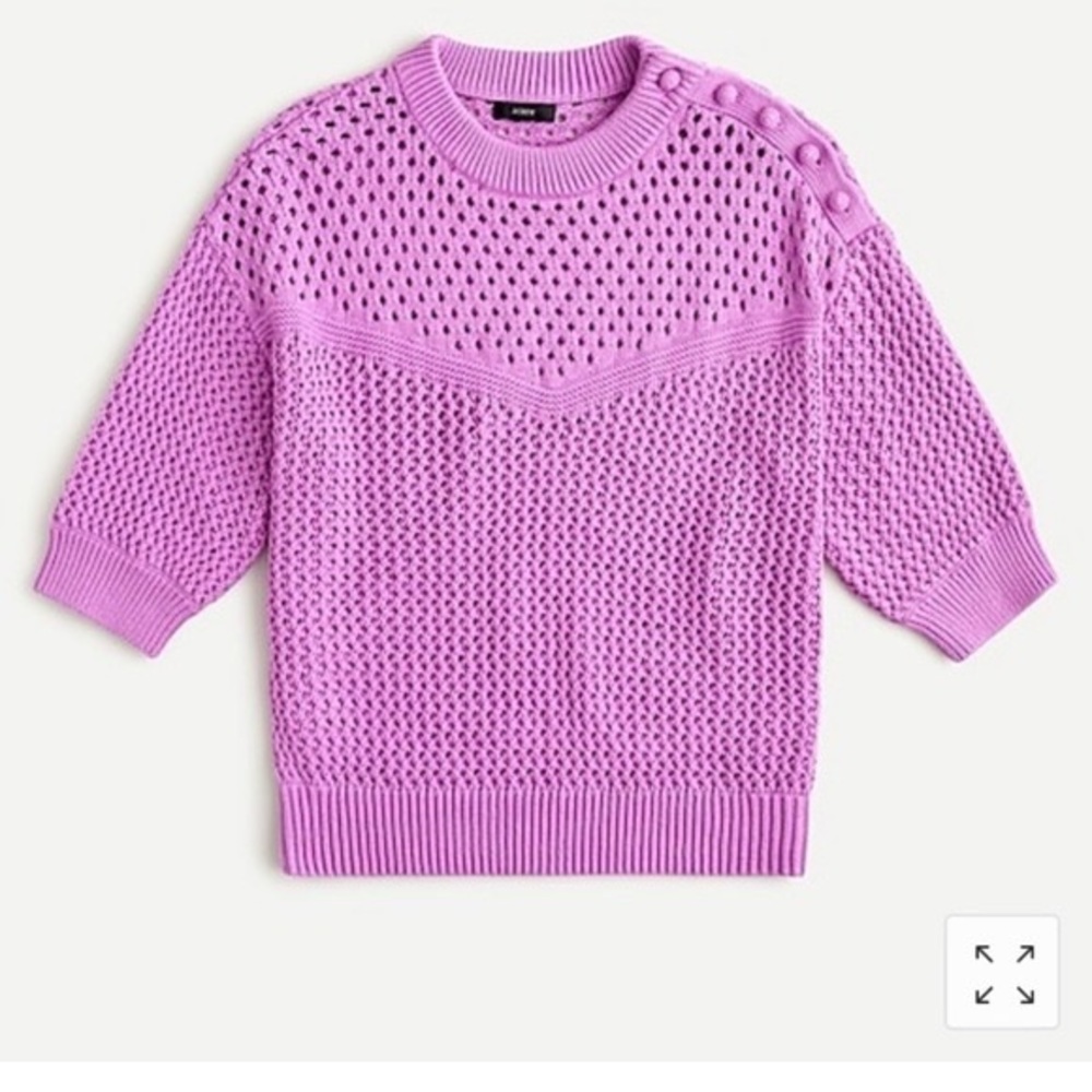 J. Crew Violet Open Knit sweater